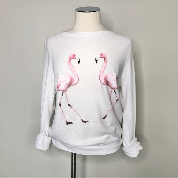 Wildfox Sweaters - NWOT Wildfox Flamingo 🦩 Print Sweater